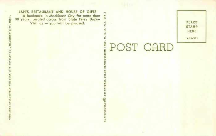 Jans Restaurant - Old Postcard Photo (newer photo)